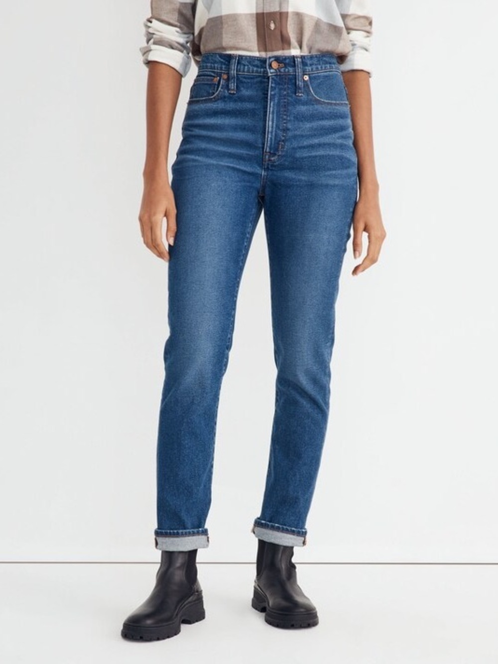 Women’s | Madewell High Rise Slim Boy Jean, Medium Wash | Size 27 - Picture 2 of 8